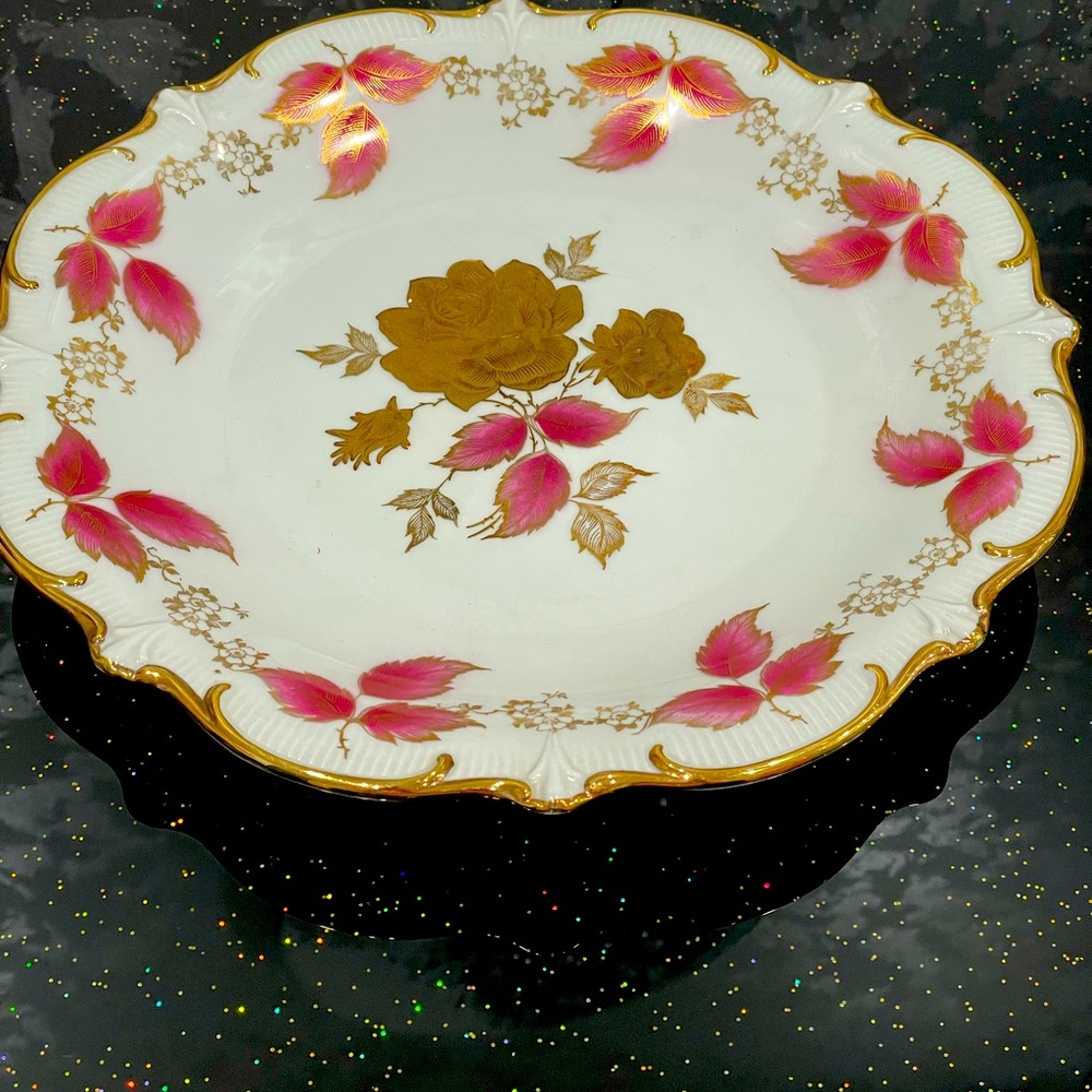 SCHUMANN ARZBERG BAVARIA CICO GOLD ROSES, GERMANY  , 12 IN